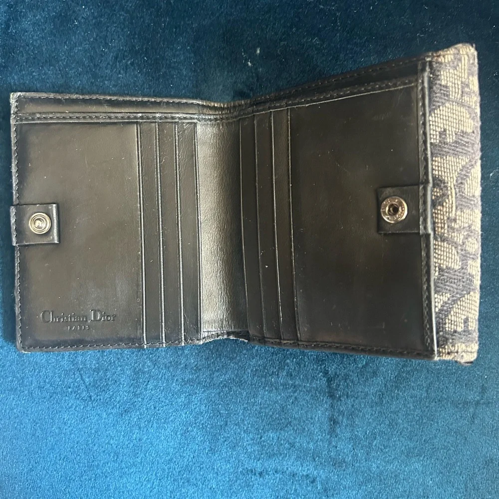 Dior Gray Monogram Wallet
